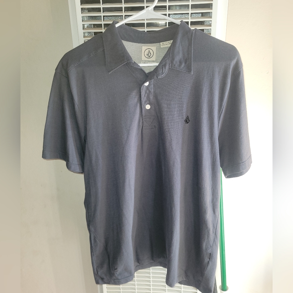 Volcom Men's Charcoal Polo Shirt Medium
